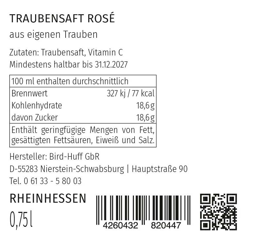 Traubensaft Rosé
