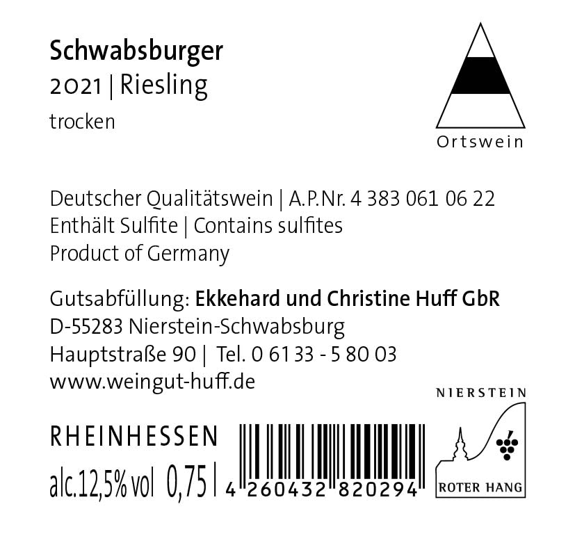 Schwabsburg Riesling trocken Nr.2129