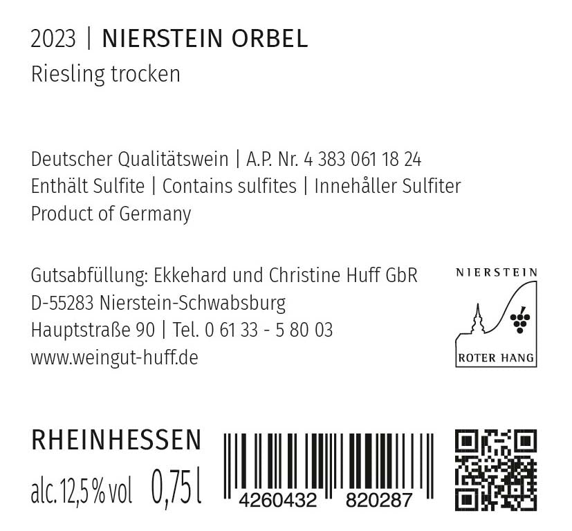 2023 Orbel Riesling trocken Nr.2328