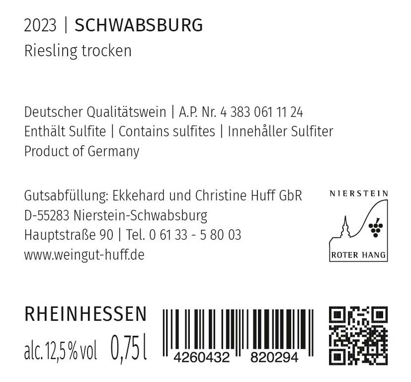 2023 Schwabsburg Riesling trocken Nr.2329