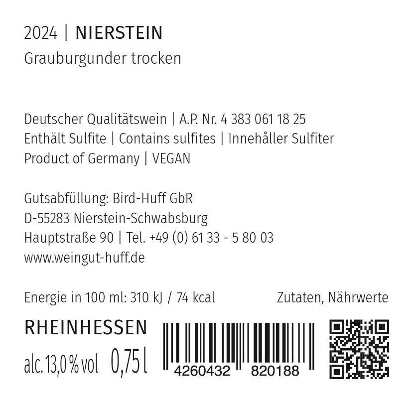 2024 Nierstein Grauburgunder trocken Nr.2418