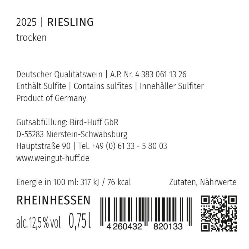 2025 Riesling trocken - saftig und exotisch