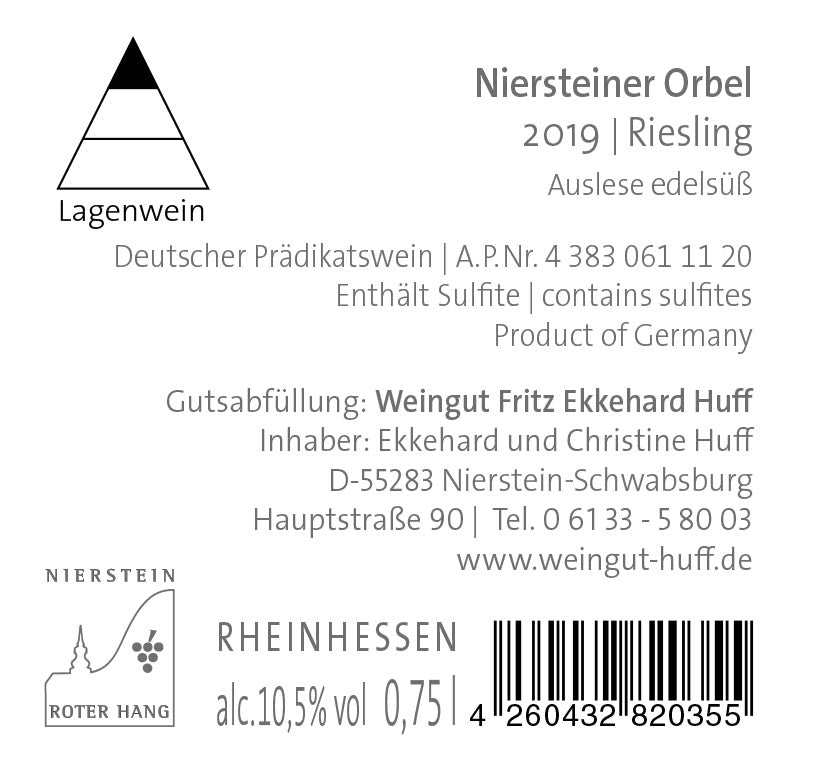 Orbel Riesling Auslese Nr.1921