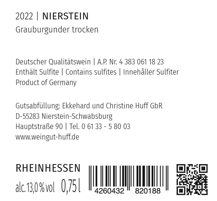 2022 Nierstein Grauburgunder trocken Nr.2218