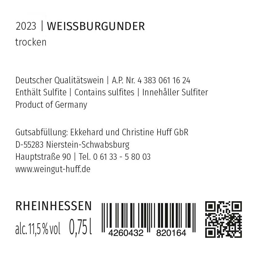 2023 Weissburgunder trocken Nr.2316