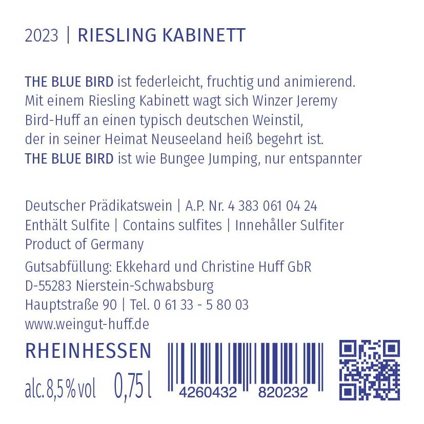 2023 BLUE BIRD Riesling Kabinett Nr.2323