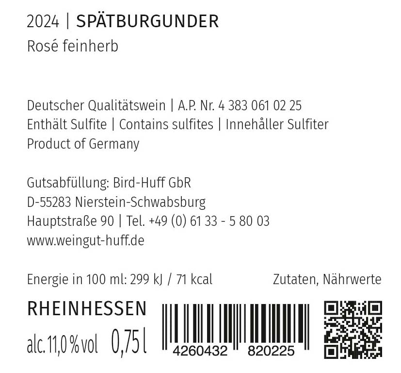 Spätburgunder Rosé off-dry